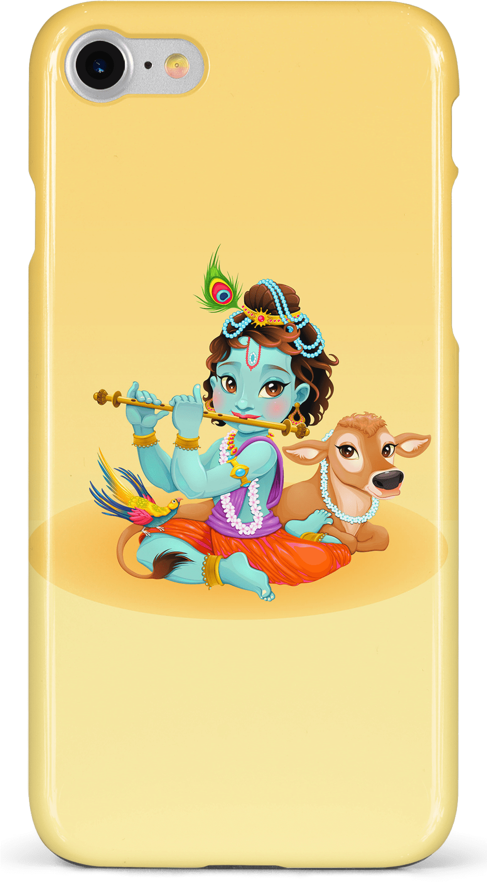 Bal Krishna With Flute - Happy Shri Krishna Janmashtami (990x1980), Png Download