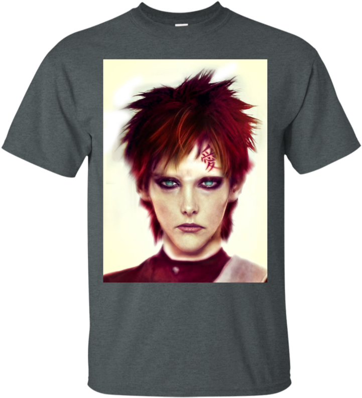 Anime Naruto Fanart Digital Realistic Gaara Sand Shinobi - T-shirt (800x800), Png Download