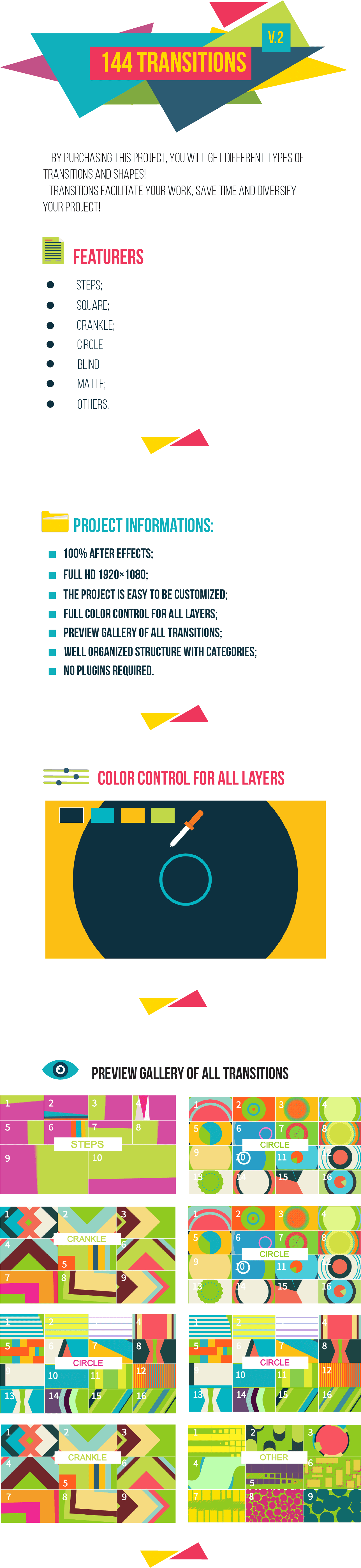 Transitions Pack - - Circle (1287x5598), Png Download