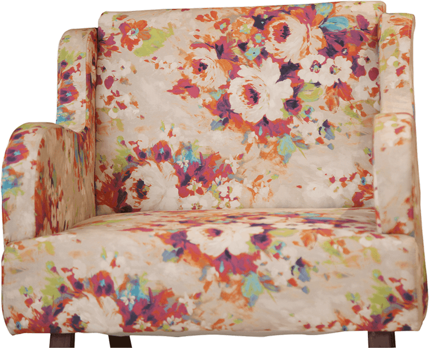 Floral Dale Chair - Loveseat (863x700), Png Download