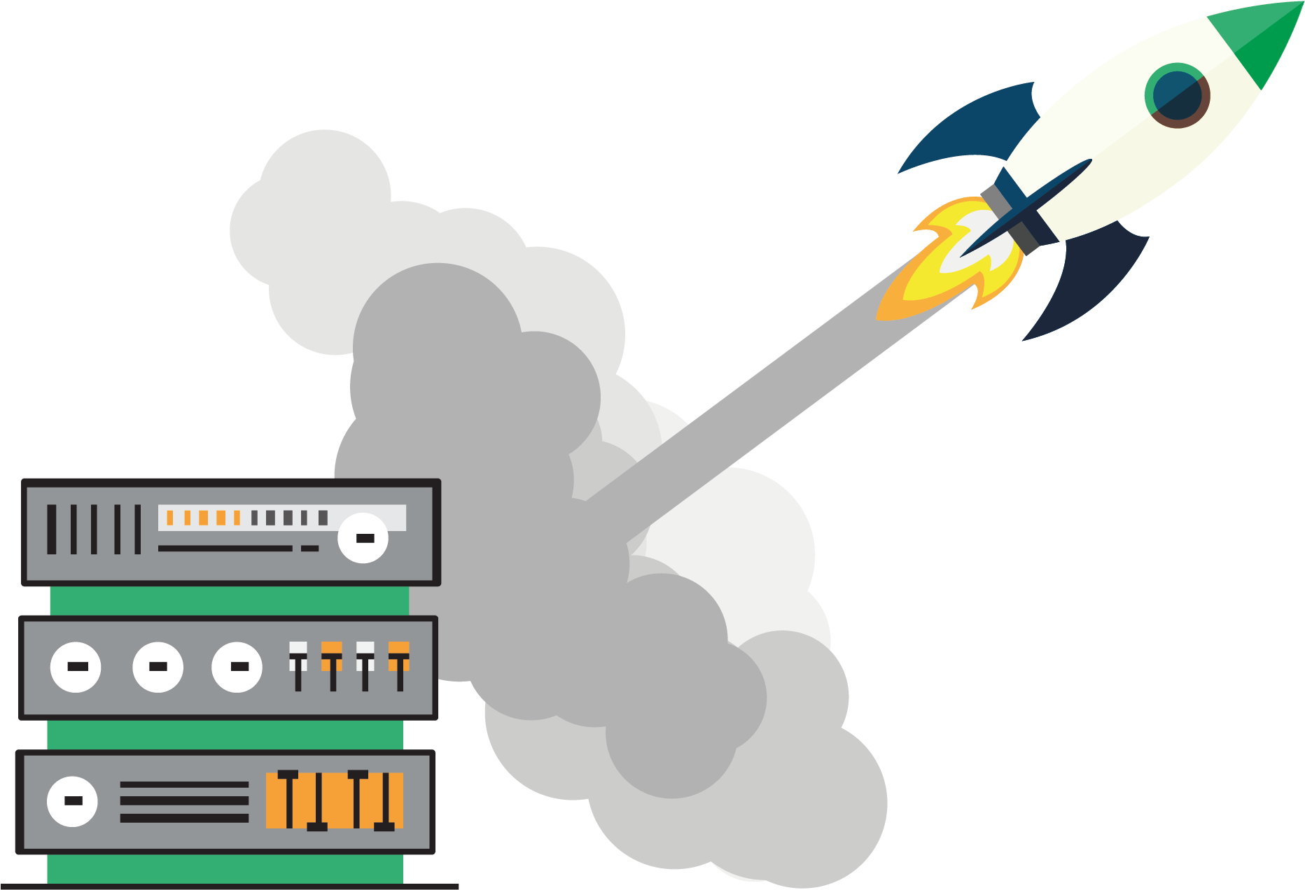 Secure Site Server - Hosting Cartoon (1865x1288), Png Download