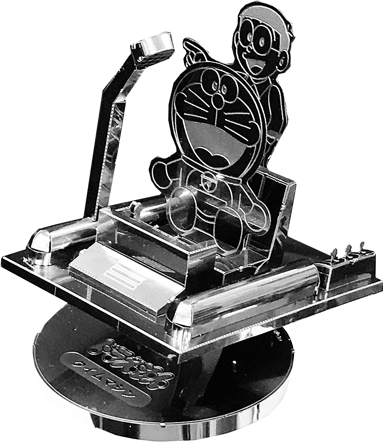 Co May Thoi Gian - Tenyo Metallic Nano Puzzle Doraemon Time Machine Model (1438x1438), Png Download