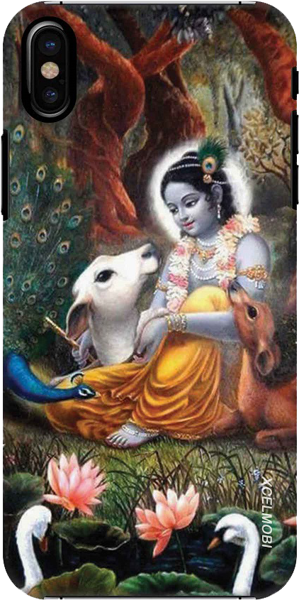 Lord Krishna In Forest (537x966), Png Download