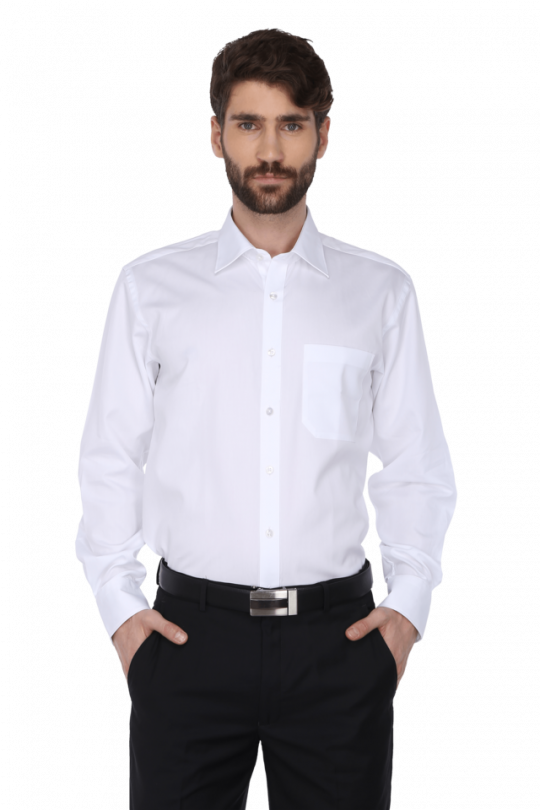 Louis Philippe Mens Clasic Slim Fit Formal Solid Shirt - Formal Wear (540x810), Png Download