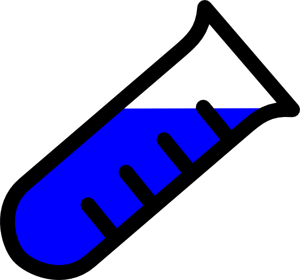 Test Tube Clipart Blue Test Tube Clip Art - Clip Art Test Tube (600x560), Png Download