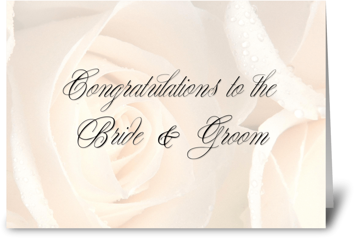 Soft Roses Wedding Congratulations - Calligraphy (1272x1047), Png Download
