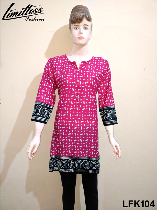 New Stylish & Latest Printed Stitched Kurti In Lawn - Formal Wear (700x700), Png Download