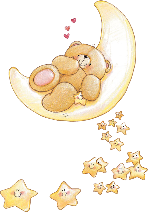 Forever Friends Tjn - Cute Teddy Bears Sleeping (498x712), Png Download