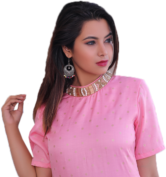 Pink Long Kurti - Photo Shoot (600x600), Png Download