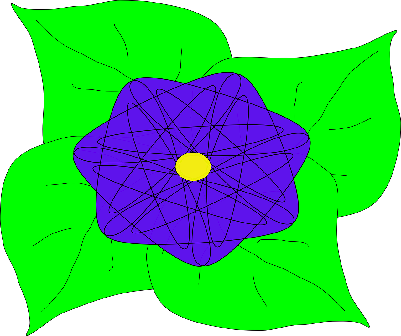 Desenhos De Flor Violeta (1280x1075), Png Download