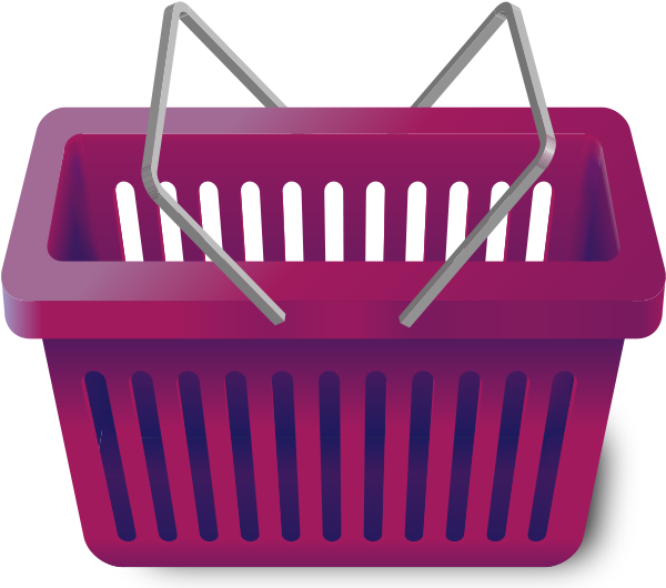 Shopping Cart Purple - Shopping Basket Png Transparent (600x530), Png Download