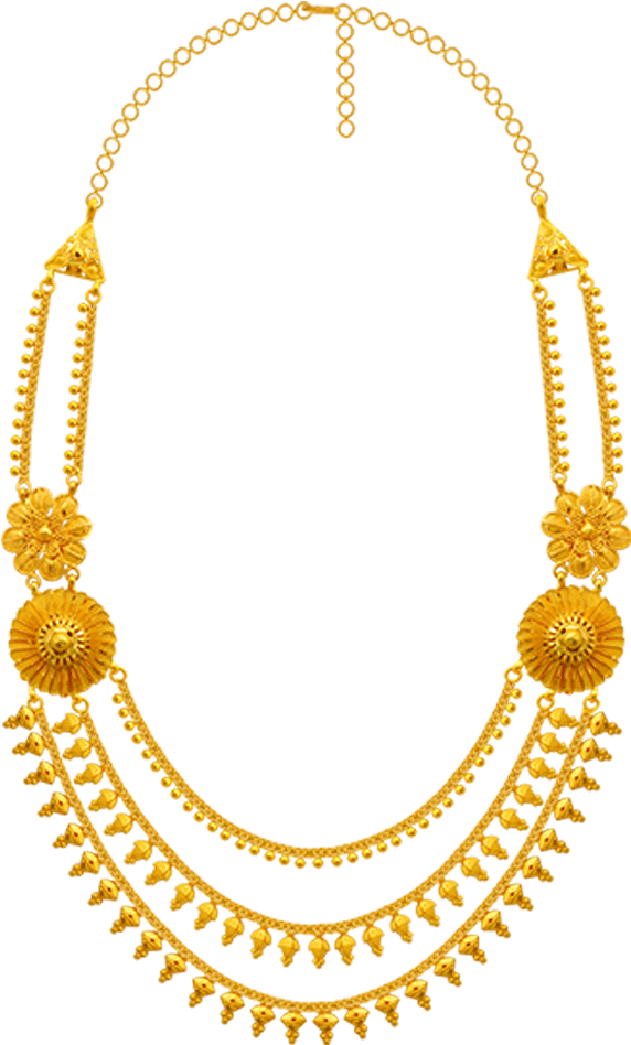 22k Yellow Gold Necklace - Necklace Pc Chandra Jewellers Collection With Price (1000x1000), Png Download