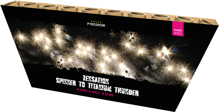 Silver Spinner Ti Thunder Slice - Pyroshow Fireworks (800x800), Png Download