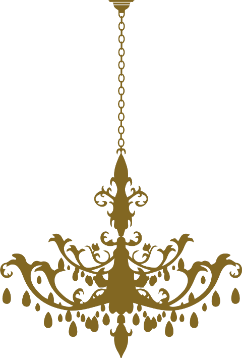 Chandelier Wall Decal (480x709), Png Download