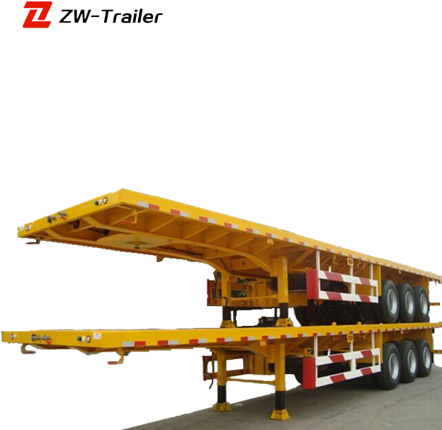 40ft 20ft Plat Form Flat Bed Container Tow Trailer - Commercial Vehicle (640x640), Png Download