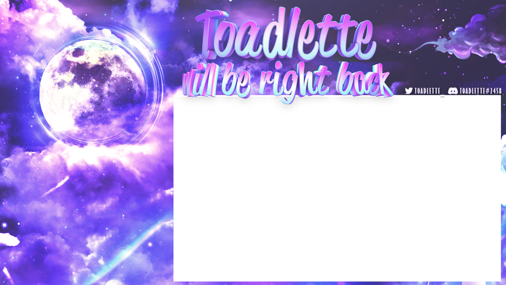 Toadlette Screens Brb - Graphic Design (1000x563), Png Download