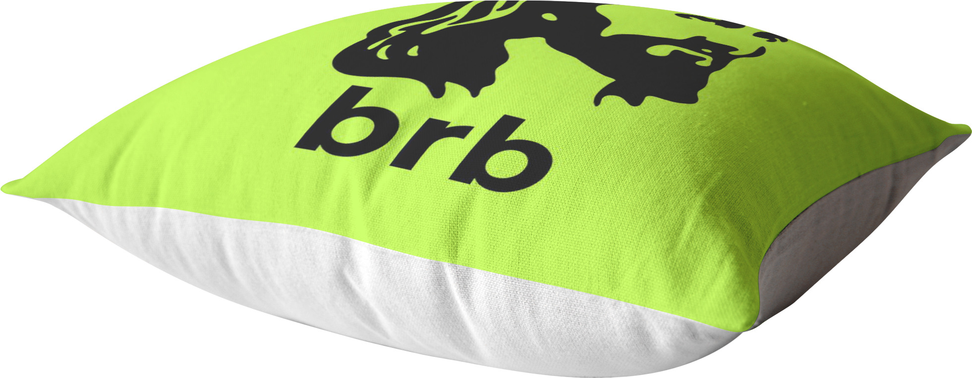 Brb 2 Green - Cushion (2000x2000), Png Download