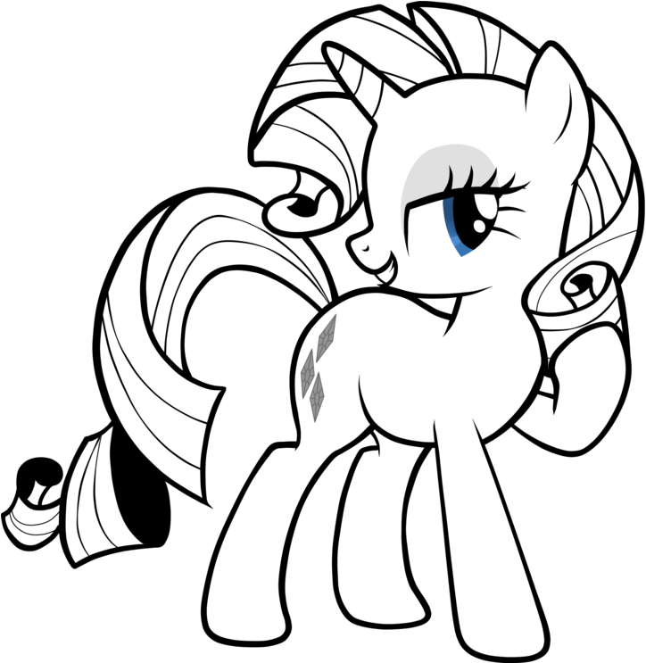 Drawn My Little Pony Rarity - My Little Pony Drawing Rarity (900x742), Png Download
