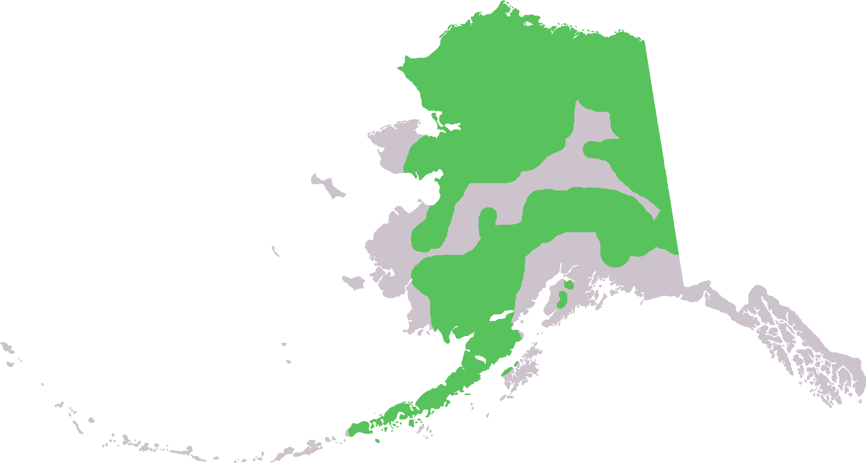 Rangifer Tarandus Range In Ak - Alaska State Senate Districts (2929x1713), Png Download