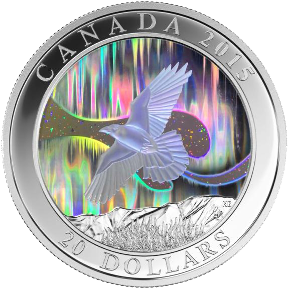 2015 - Northern Lights Toonie (570x570), Png Download