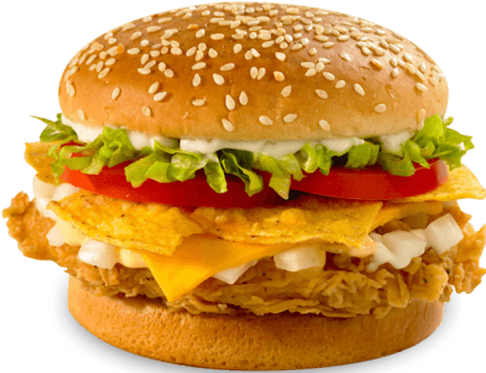 Spicy Paneer Burger - Veg Cheese Burger (701x544), Png Download