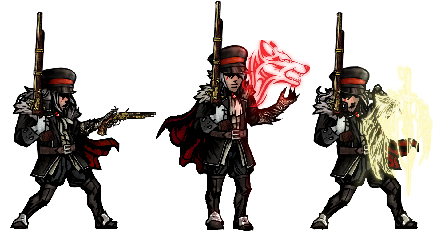 Male Musketeer Skin Sprite Poses - Darkest Dungeon Musketeer Skin (1459x815), Png Download