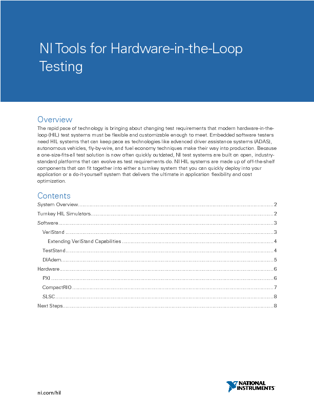 Thumb Original Ni Tools For Hardware In The Loop Testing - National Instruments (612x792), Png Download