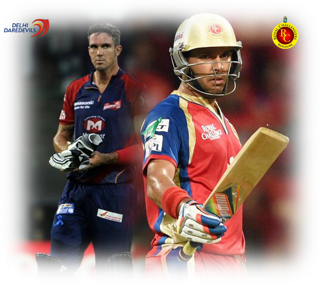 Yuvraj And Pietersen - Limited Overs Cricket (1108x982), Png Download