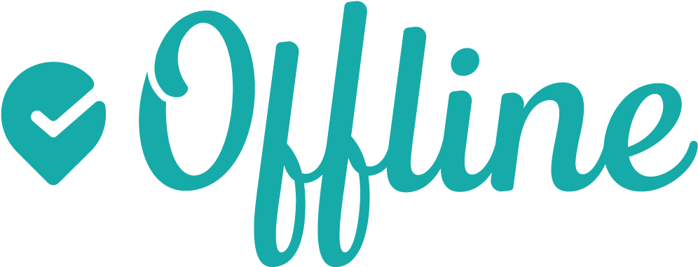 Offline Logo Textmark Teal - Offline Logo Png (1054x410), Png Download
