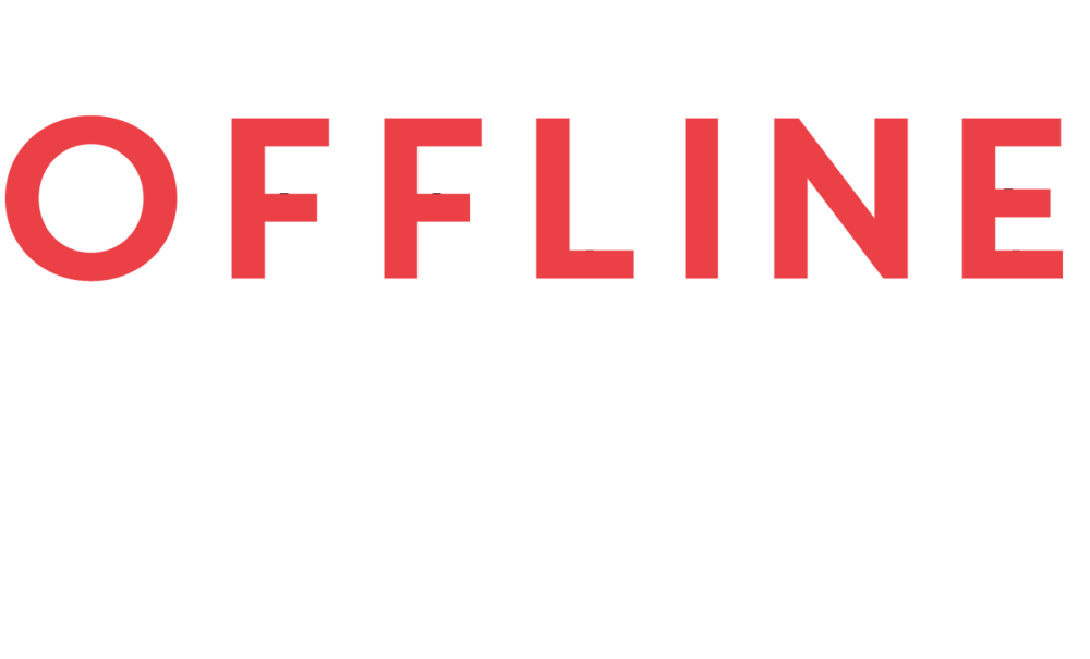 04 Offline Logo Rgb White (1000x605), Png Download