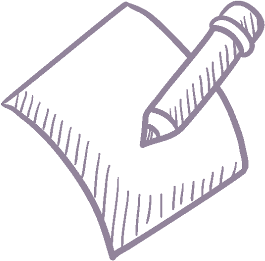 Pen And Paper Icon Purple - Sketch (600x601), Png Download