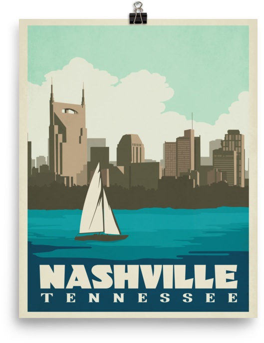 Nashville Tennessee - Poster (1000x1000), Png Download