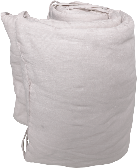 Grey Linen Cot Bed Bumper - Cushion (750x750), Png Download