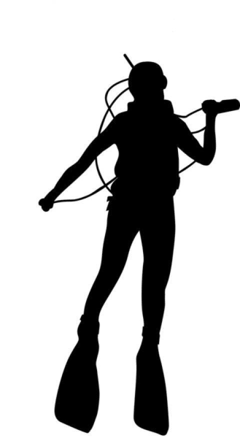 Diver Silhouette Png - Scuba Diver Silhouette Png (480x876), Png Download