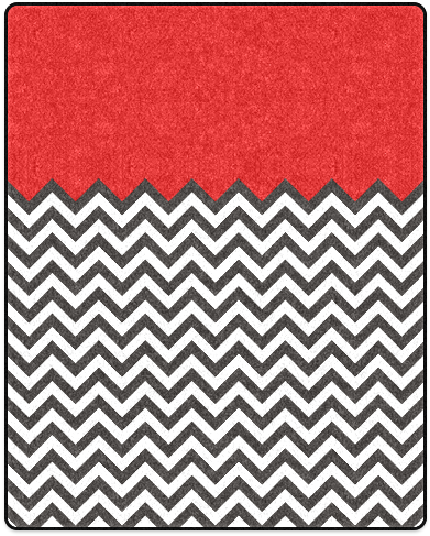 Hipster Zigzag Chevron Pattern Black & White Blanket - Placemat (800x800), Png Download