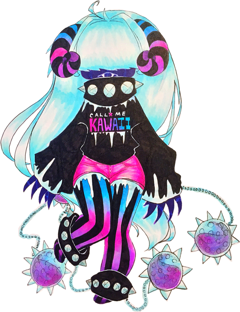 Pastel Goth Monster - Goth Subculture (783x1019), Png Download