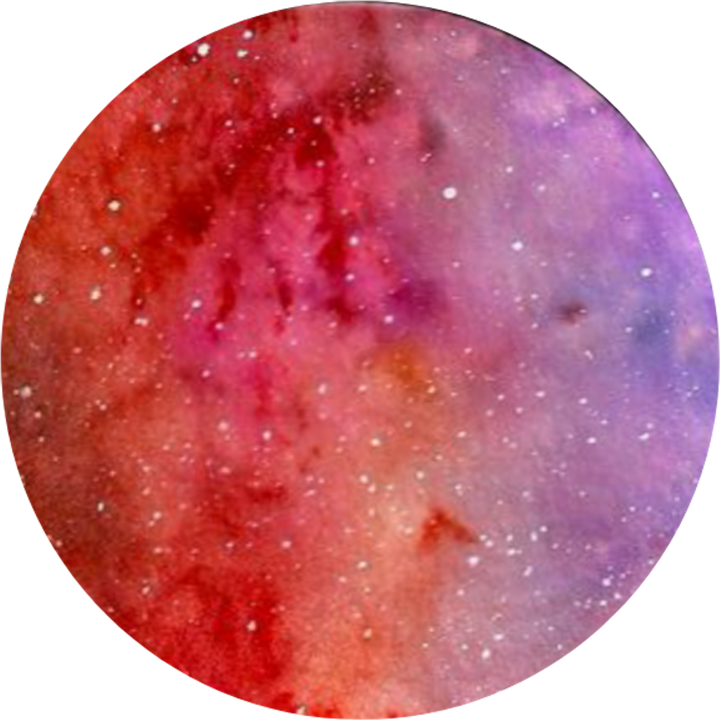Red Orange Purple Watercolor Stars Circle - Nebula (1024x1024), Png Download