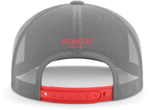 Grey Cap W/ Red Skull Logo - Baseball Cap (600x600), Png Download