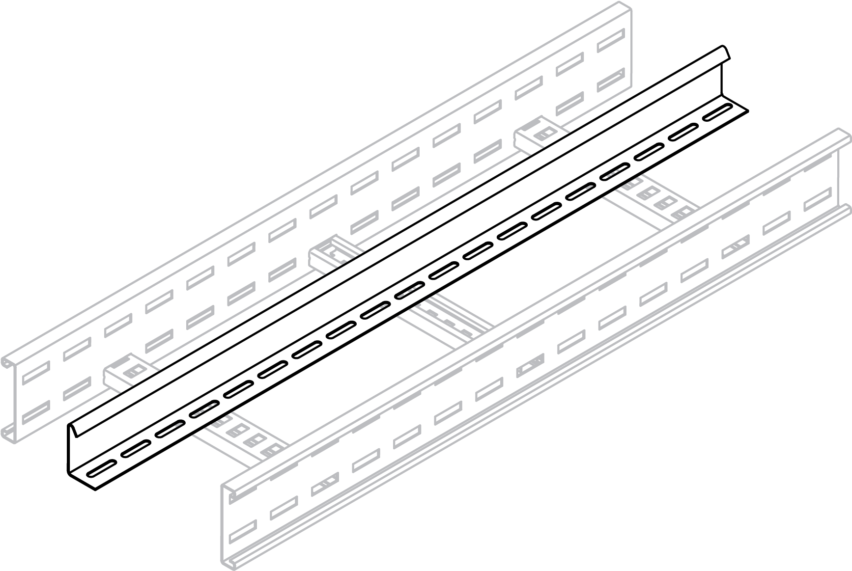 Ladder Straight Divider - Technical Drawing (1875x1458), Png Download