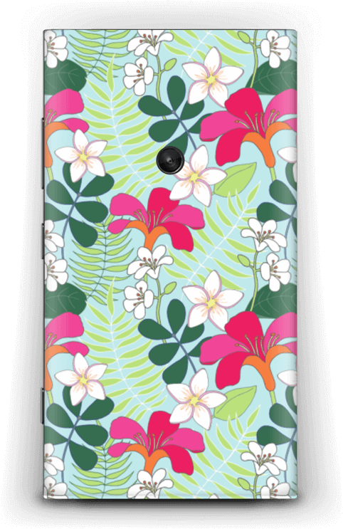 Tropical Flowers Skin Nokia Lumia - Wallet (534x800), Png Download