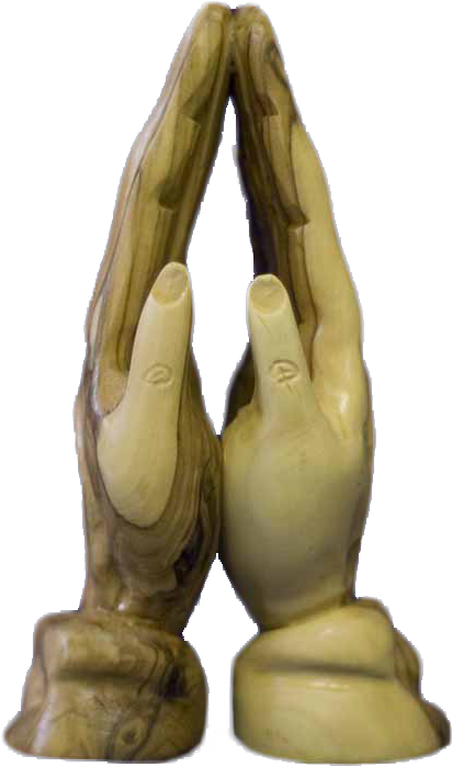 Praying Hands Made Of Olive Wood - Hands Made Of Wood (600x828), Png Download