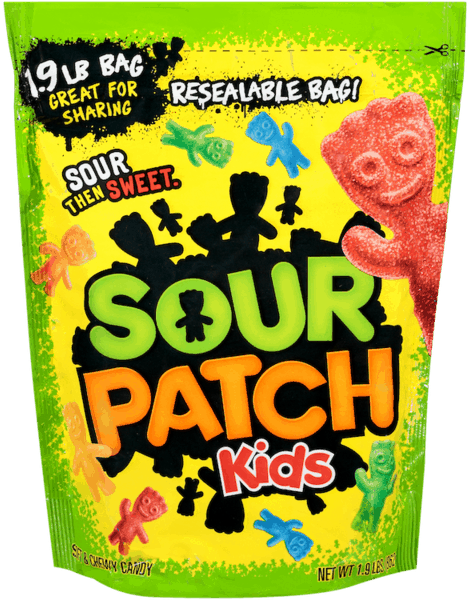 00 For Sour Patch Kids - 1.9 Lb Bag Of Sour Patch Kids (600x600), Png Download