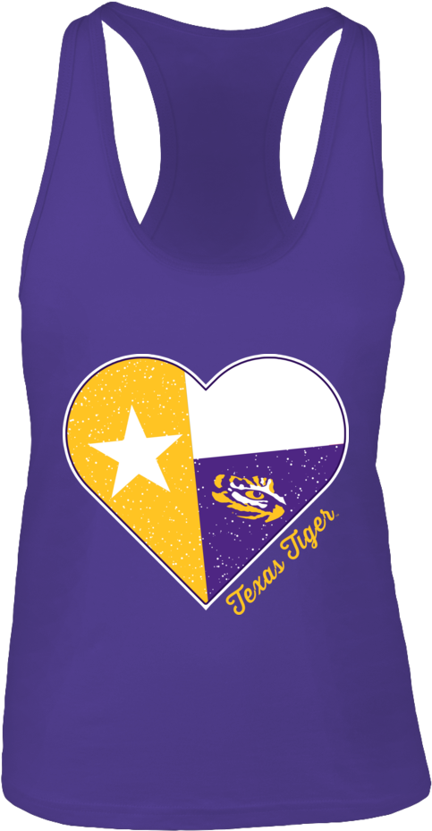 Lsu Texas Tigers - Active Tank (1000x1000), Png Download