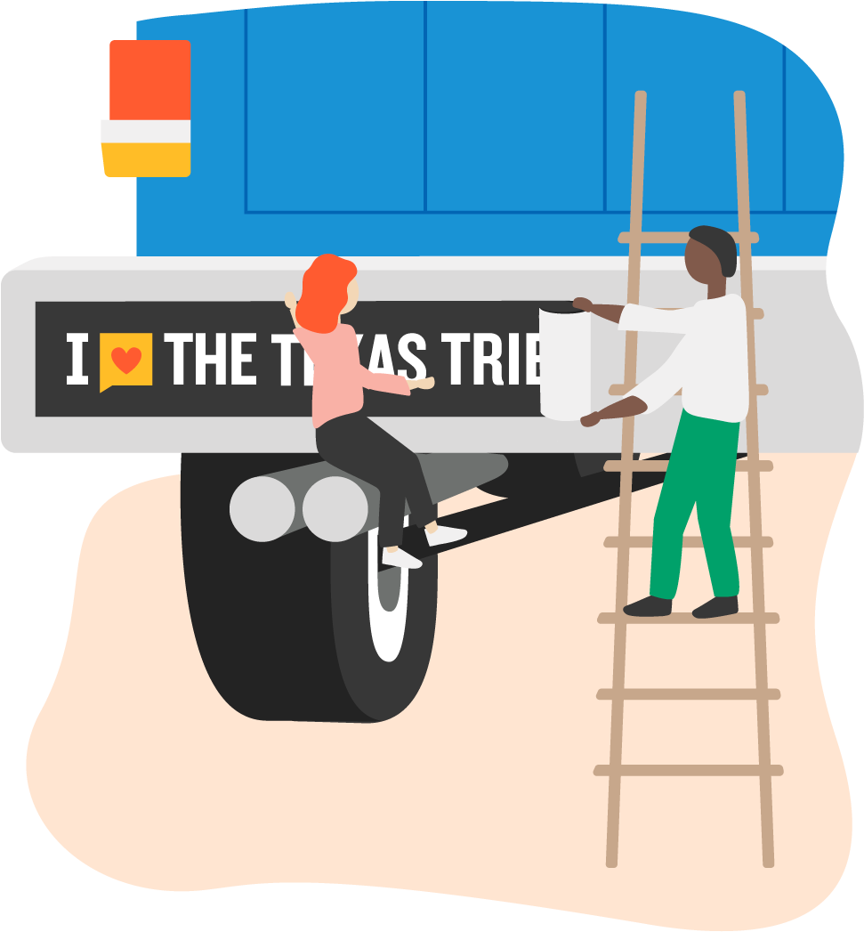 Texas Tribune Members Put An 'i Love The Texas Tribune' (1010x1050), Png Download