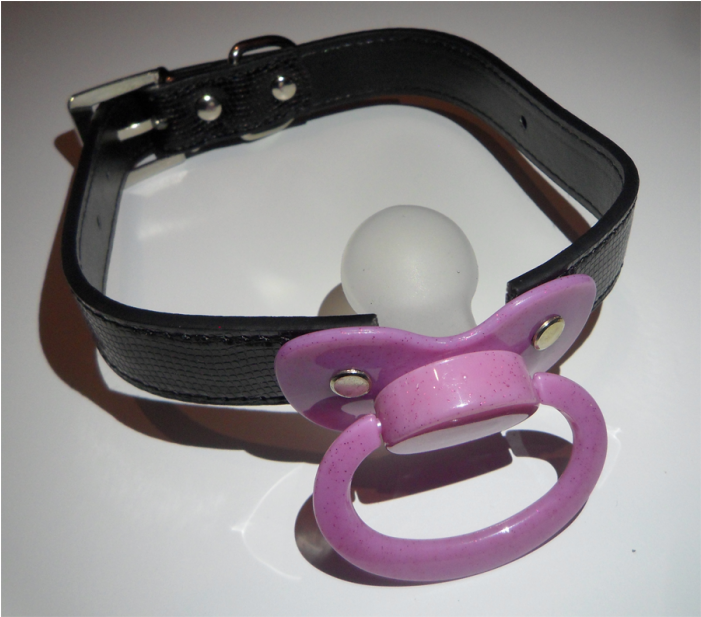 Black Adult Pacifier Gag - Belt (700x850), Png Download