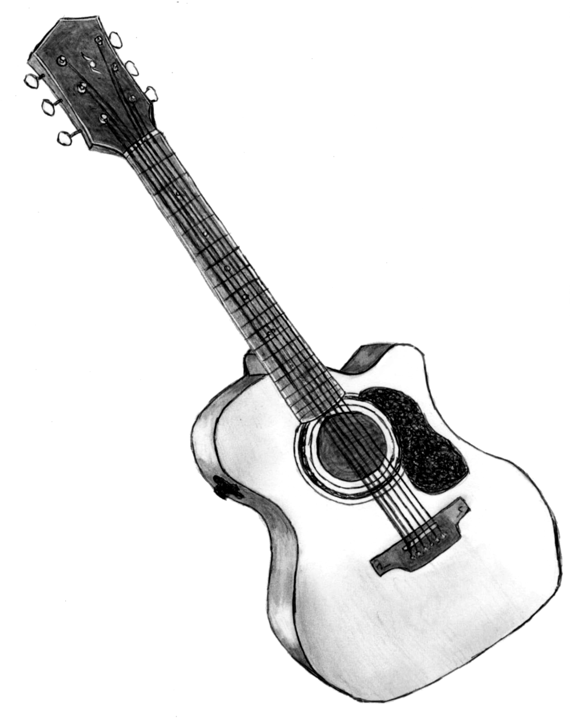 Guitar - Acoustic Guitar (1400x1400), Png Download