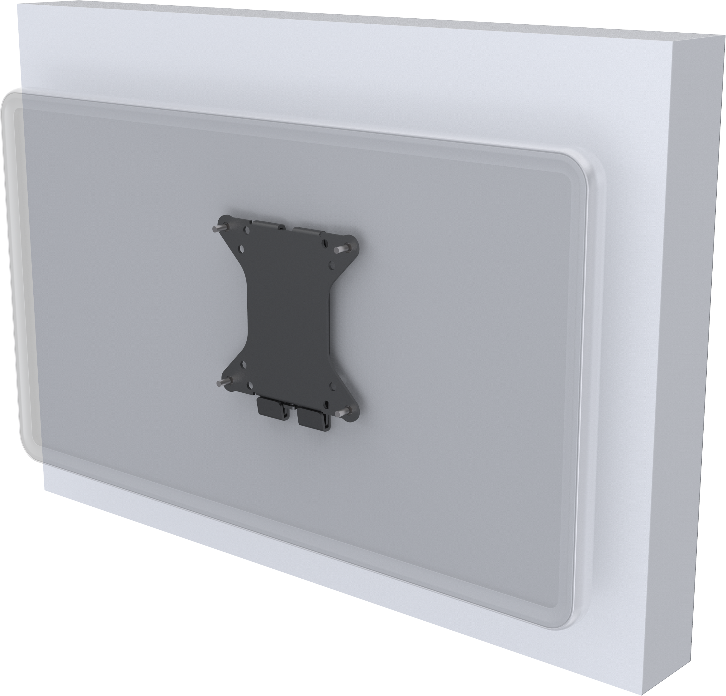 Flat-panel Wall Mount 100×100 - Nightstand (2331x2235), Png Download