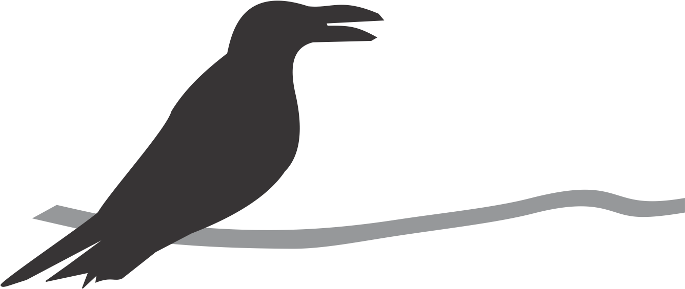 My Three Ravens Logo Is A Graphic Representation Of - Crow (1500x900), Png Download