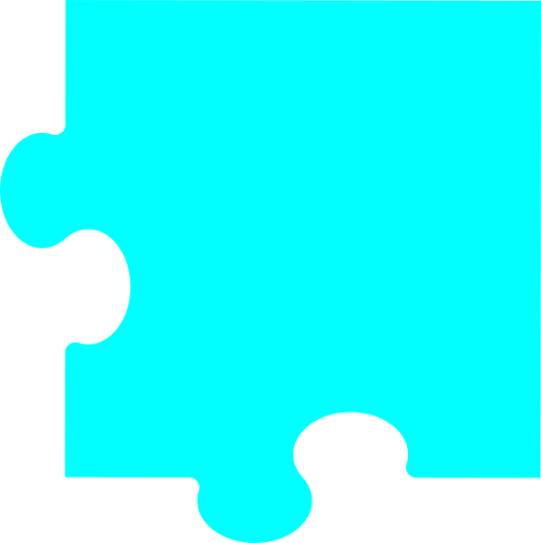 Turquoise Png Puzzle Piece (594x596), Png Download