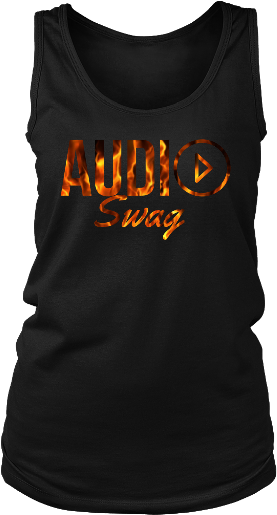 Audio Swag Fire Logo Ladies Tank Top - Shirt (1024x1024), Png Download
